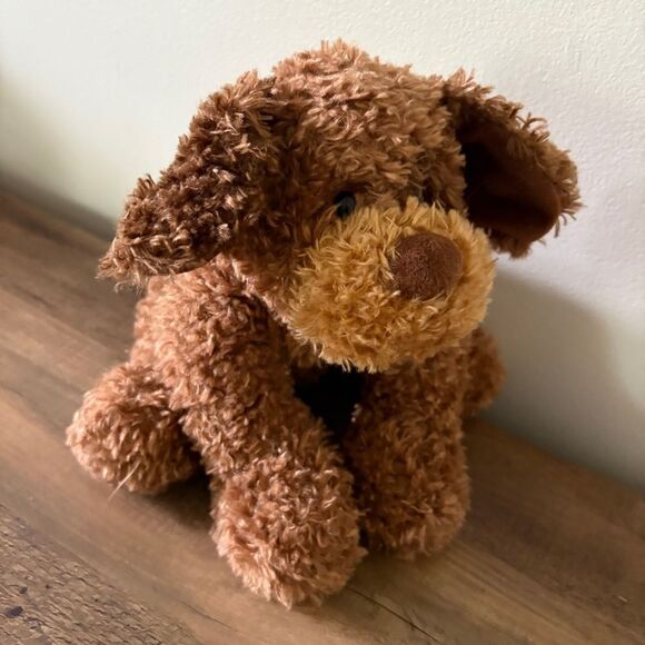Gund Snoogy Furry Brown Dog Stuffed Animal Plush Toy w/ Floppy Ears 10" Good Use - Picture 3 of 11